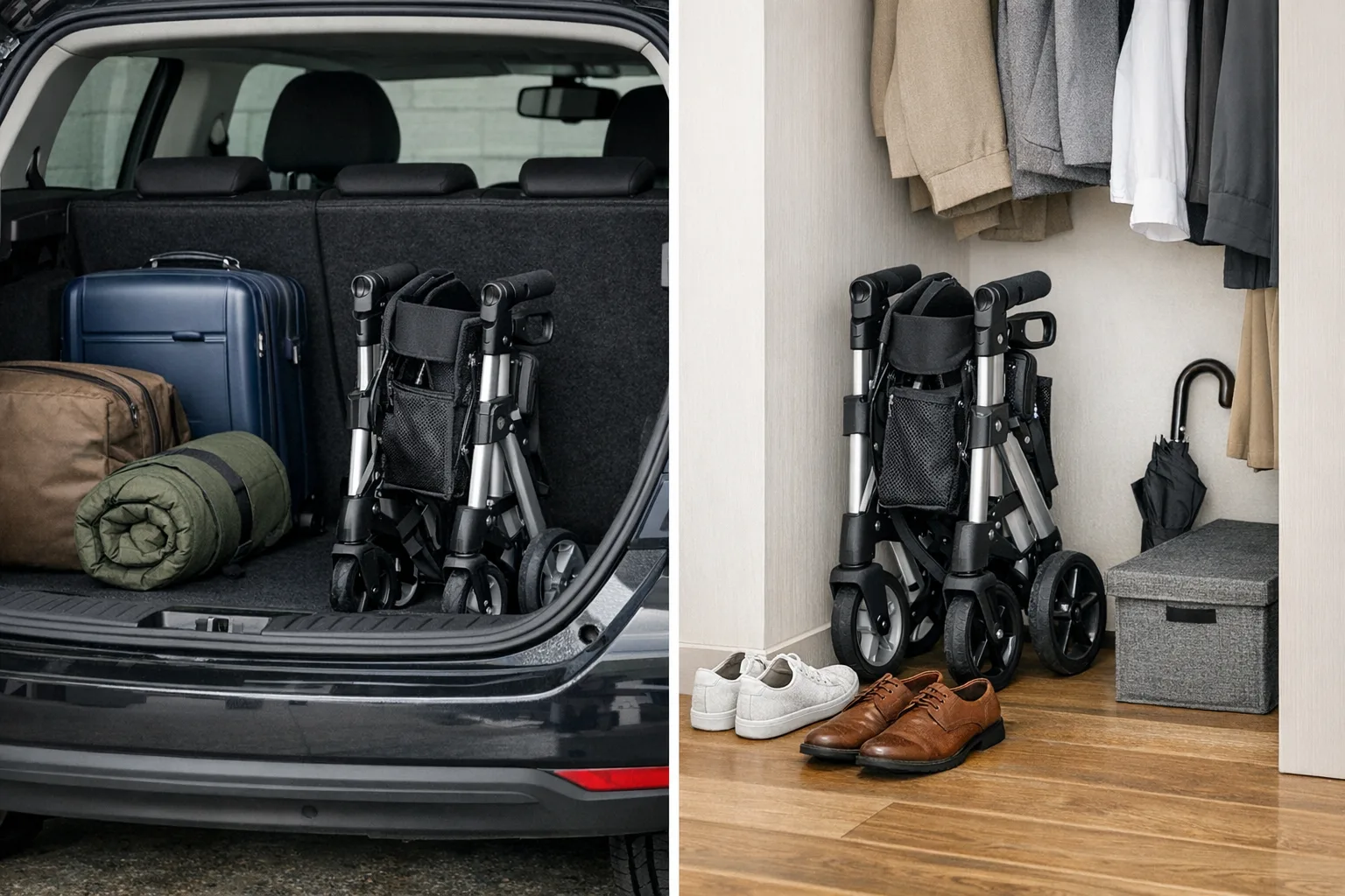Faltmechanismen und Transport: Welcher Rollator laesst sich leicht verstauen?