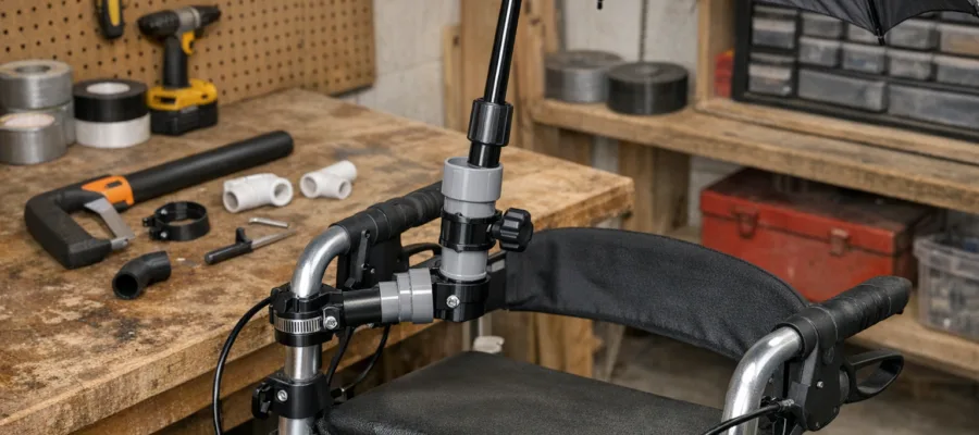 Rollator-Regenschirmhalter einfach selbst herstellen