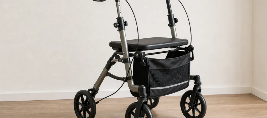 Rollator richtig einstellen: Sitz-, Griffhoehe und Bremsen justieren
