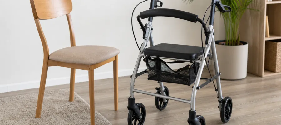 Schritt-fuer-Schritt-Anleitung: Aufstehen und Hinsetzen mit dem Rollator